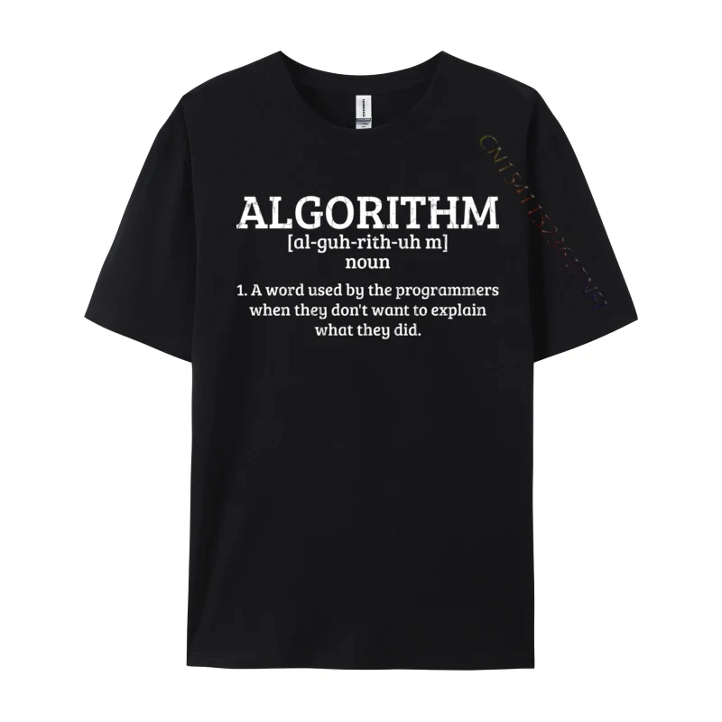 

Algorithm Definition Funny Computer Programmer Graphic Fashion Men's Tshirts Design Normal Tops & Tees Cotton Custom T Shirt