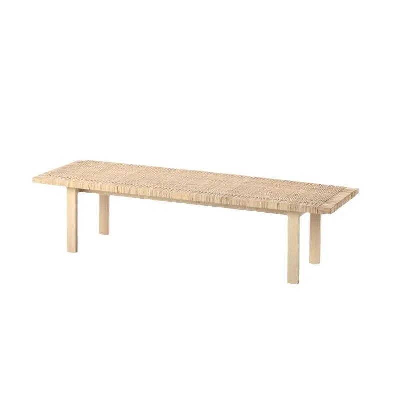

Rattan furniture Solid wood rattan bedside stool Door shoe changing stool Japanese-style homestay low table Bedroom rattan