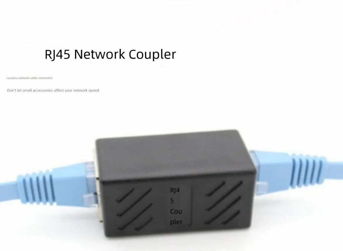 Equipped with full RJ45 network connector 8P8C network through extension, dual-pass docking head, network cable connector