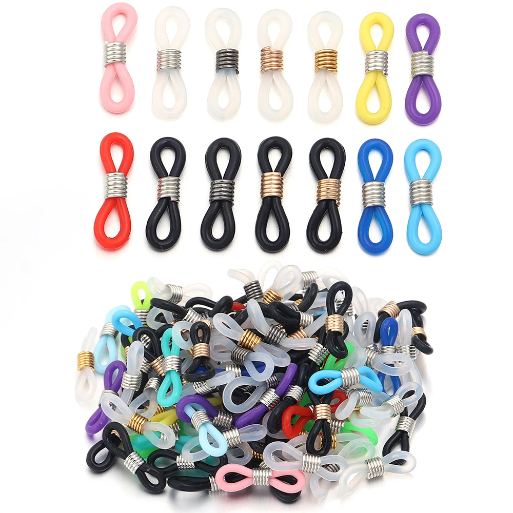 

50Pcs/Lot Silicone Rubber Ring Glasses Chain Connectors For DIY Sunglasses Spectacles Loop Connector Jewelry Making Accessories