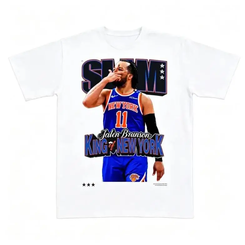 Unisex Knicks Graphic Tee - NYC Streetwear, City-Inspired King Print, Casual Soft Breathable Cotton Fabric, Oversized Retro Short-Sleeve Sports Top for Game Day Summer, Sneakers Pairing Compatible