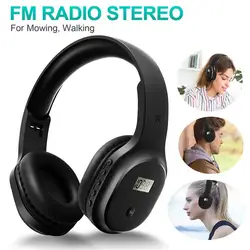 Portable Personal FM Radio Headphones Headset Ear Muffs With Built-In Radio For Jogging Walking Supports External AUX Cabl