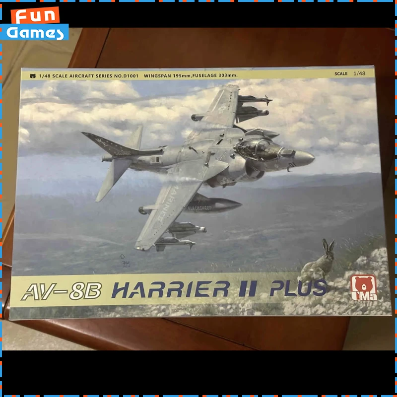 2025 New UMA 1/48 Assemble Airplane AV-8B Harrier II Plus Attacker D1001 Assembly Model Ornament Collect Custom Birthday Gift