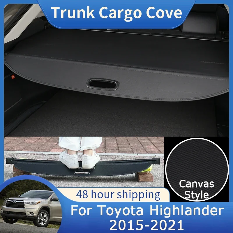 For Toyota Highlander Kluger XU50 2015 2016 2017 2018 2019 2020 2021 Shield Shade Curtain Rear Trunk Cargo Cover Retractable