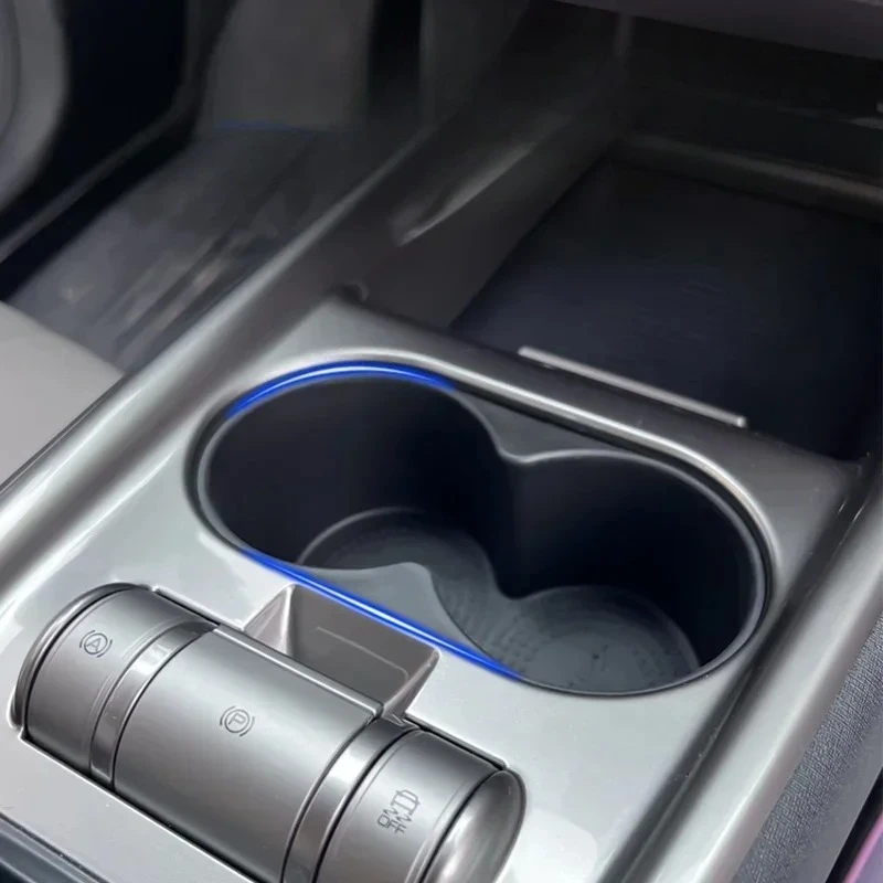 For BYD Dolphin 2023-2025 Center Console Cup Holder Insert Car Water Cup Phone Sunglasses Storage Box TPE Non-Slip Organizer,
