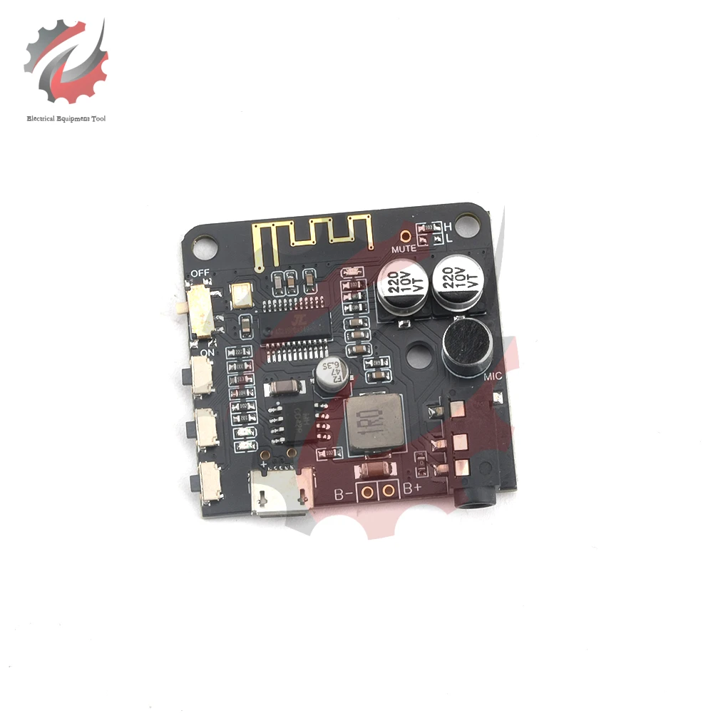 DIY Bluetooth Audio Receiver Board 3.7-5V Bluetooth 5.0 Module Automotive Sound Module Bluetooth Receiver Speaker Board With Mic