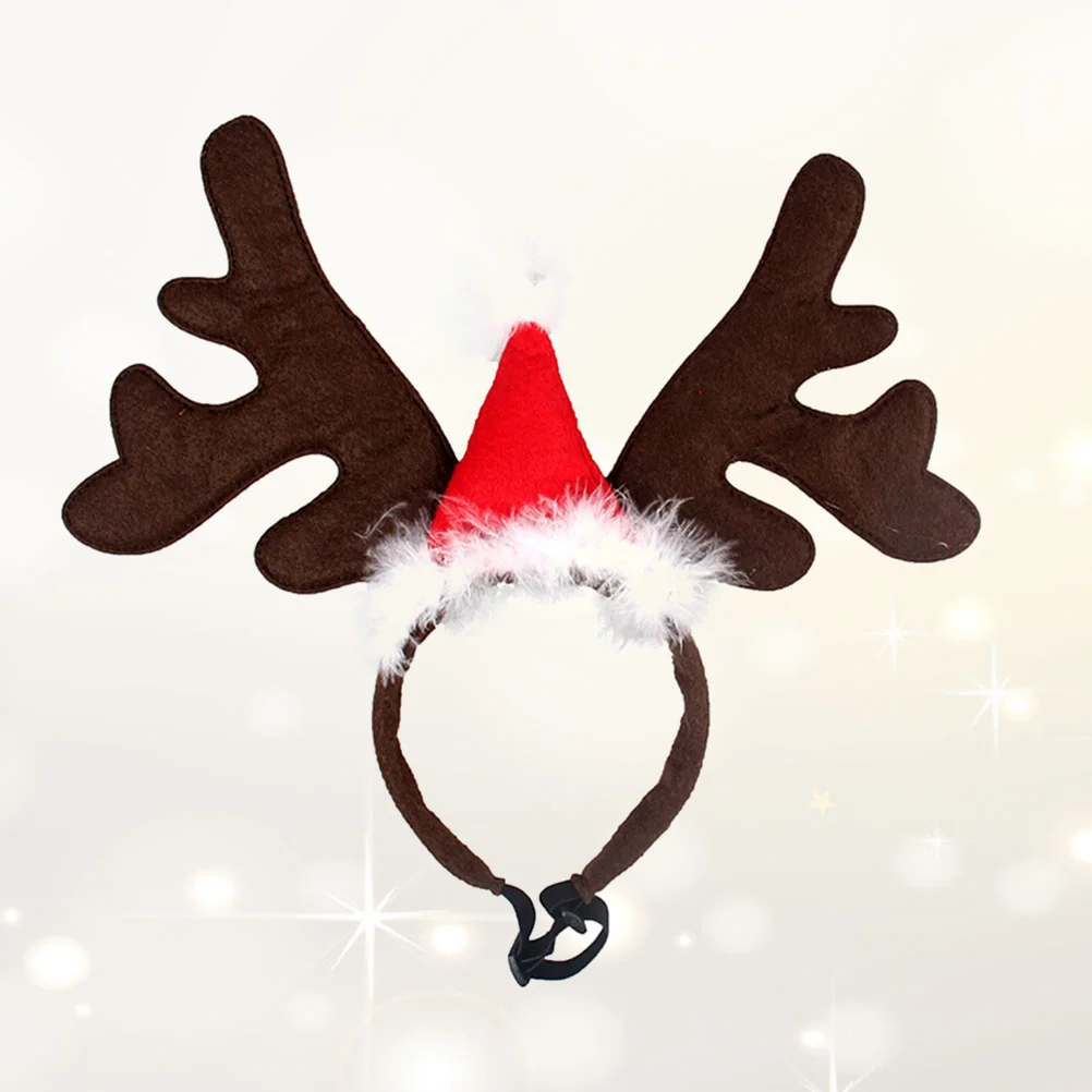 Puppy Xmas Headwear Pet Deer Headband Dog Antlers Hat Hoop Christmas Spring Autumn