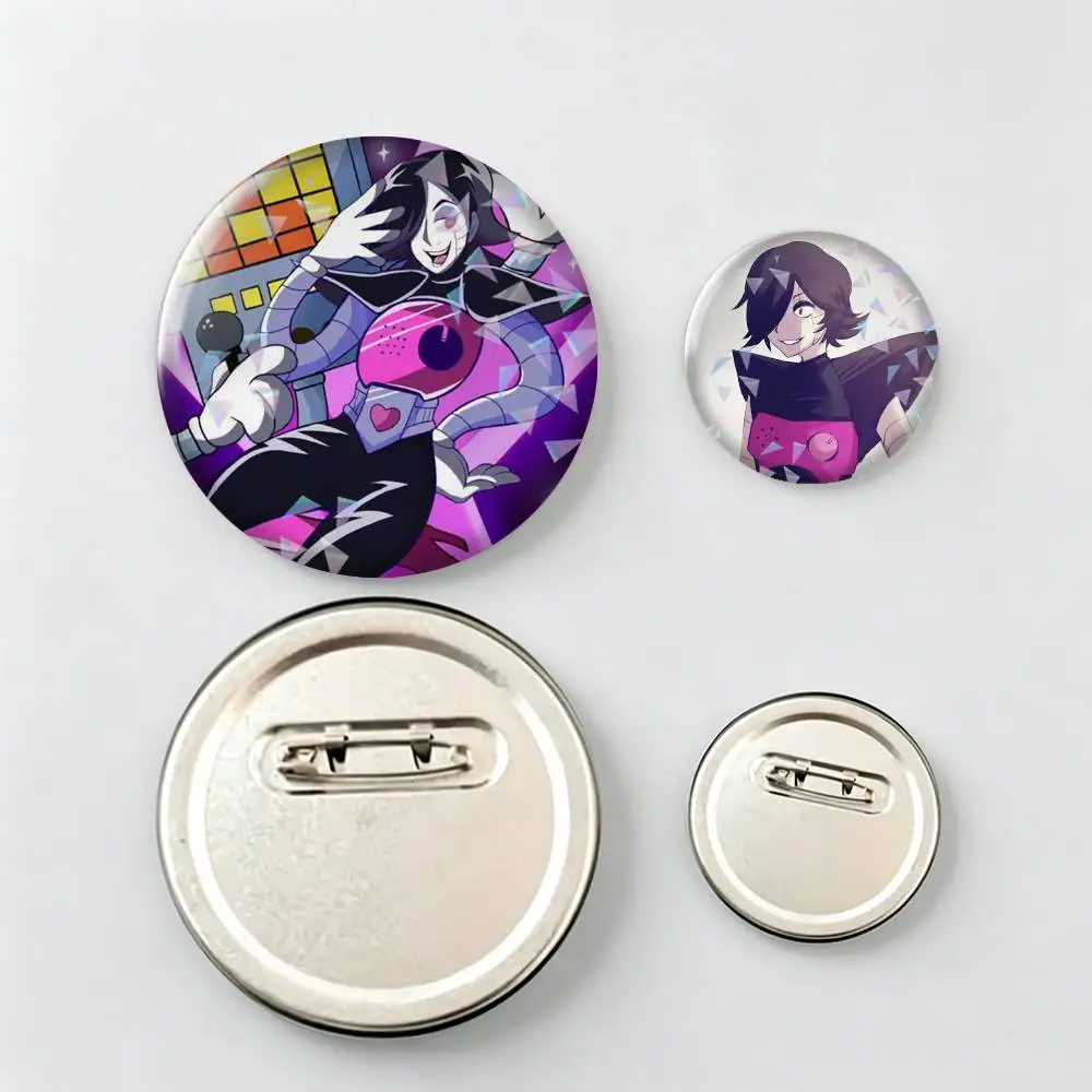 GAME Mettaton EX Anime Pillow-w Brooch Vintage Alloy Brooch Pins, Antique Style Decorative Badges for DIY Craft & Daily Ornament