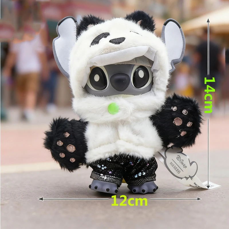 【在庫あり】新品公式ミニソ スティッチ ジェンズストリート限定版 パンダビニールドール＆バッグチャーム トレンディファッションアクセサリーギフト