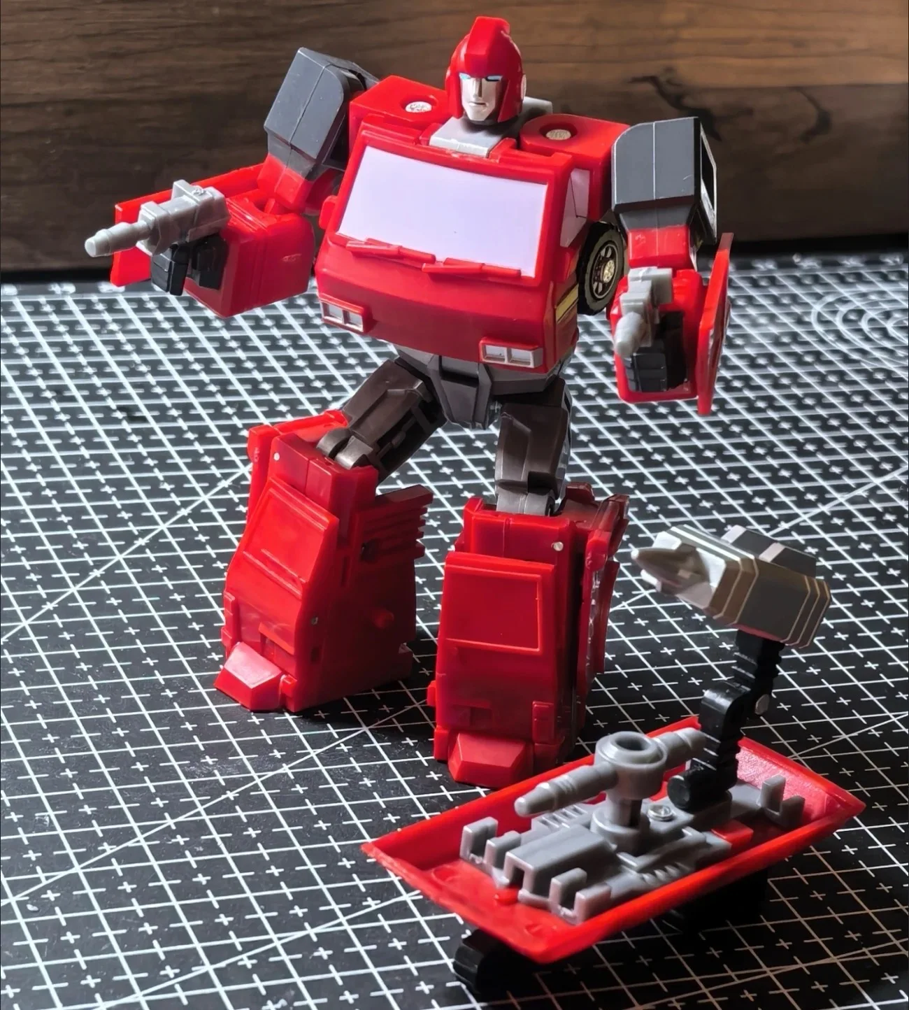 MFT Transformation Toy HS07 Iron Tin Heavy Soldier 10.5cm Autobot Small Scale Car Robot Model Action Figure Gift Movable Doll view 2