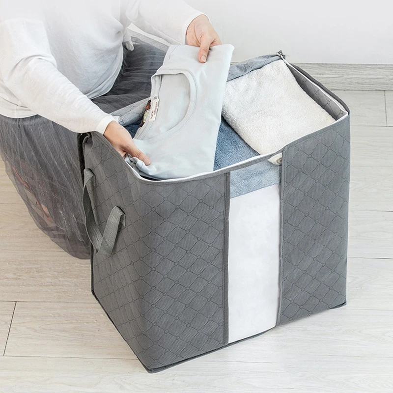 Extra Large Storage Bag For Moisture-Proof Clothing, Bedding, Thick Non-Woven Fabric, Luggage, And Moving Bags