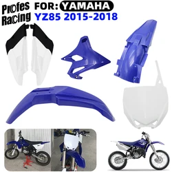 Motorcycle Plastic Kit For YAMAHA YZ85 YZ 85 2015 2016 2017 2018 Dirt Bike Fender Radiator Shrouds Number Plate Fairing Cover