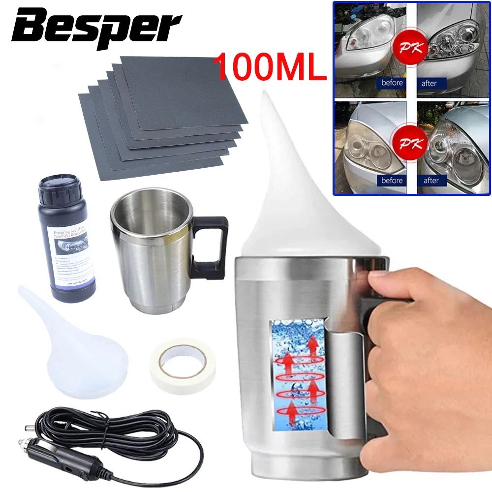 

Набор для полировки фар автомобиля 100 мл, жидкость для восстановления фар, полимер для ремонта автомобильных фар