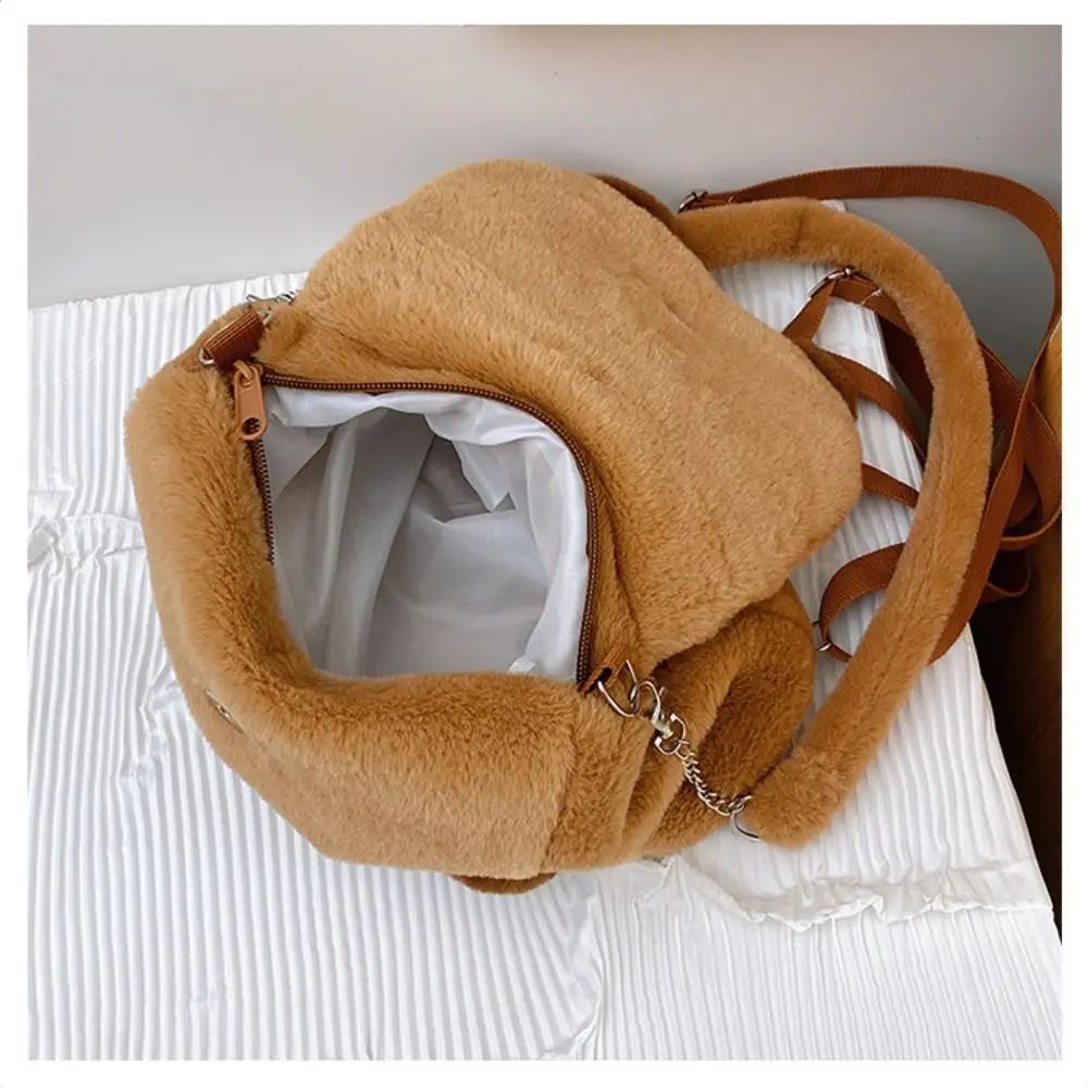 Kawaii Capybara Crossbody Bag Cartoon Animal Siamese Cat Plush Backpack Big Eyes Large Capacity Cartoon Shoulder Bag Students