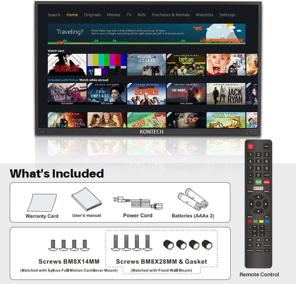 تلفزيون ذكي مقاوم للماء مقاس 43 بوصة بدقة 4K UHD لعام 2025 - تلفزيون من الدرجة التجارية الخارجية مع تصنيف IP65