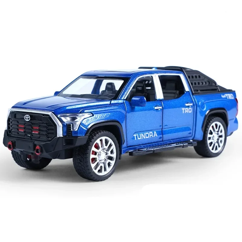 Tundra-Alloy Pickup Car Model for Children, 1:32, Diecast, Metal, Veículos Off-Road, Simulação, Som e Luz, Toy Gift