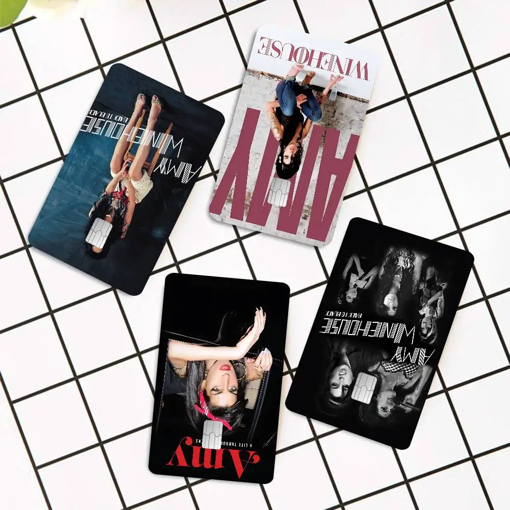 Singer Amy Winehouse Game Film Cover Sticker Case for Small Chip Credit Debit Card Front Side