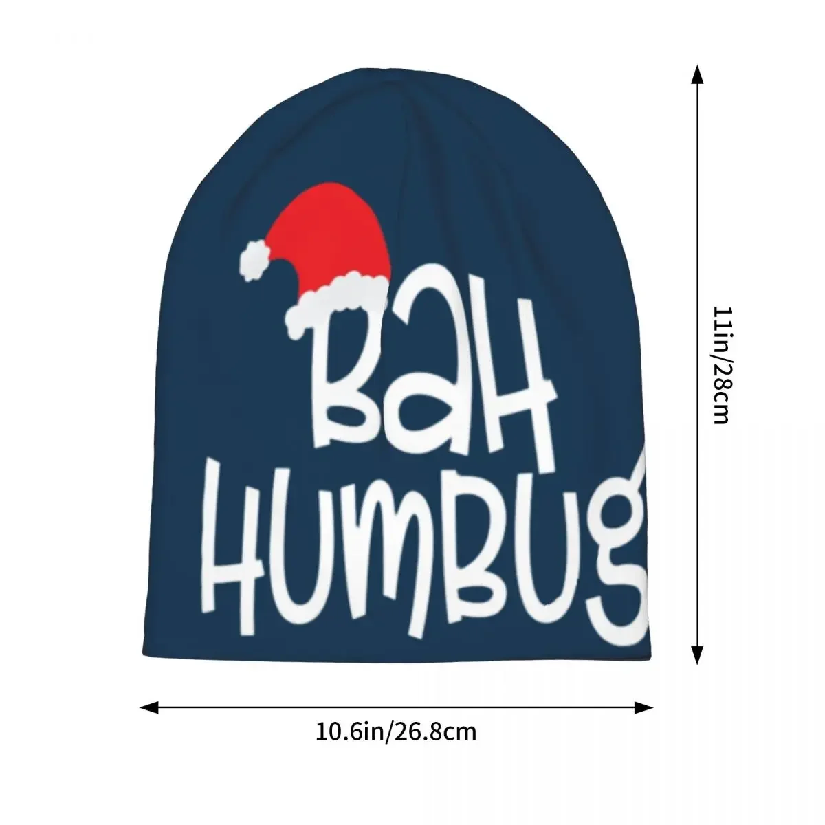 Bah Humbug Warm Knitted Cap Fashion Bonnet Hat Autumn Winter Outdoor Beanies Hats for Men Women Adult