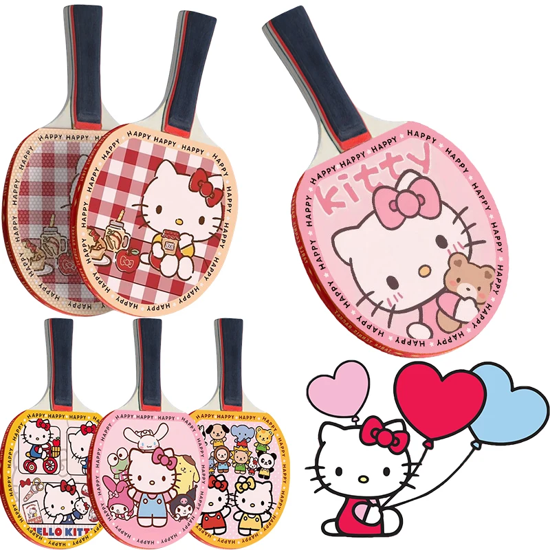 

Sanrio Hello Kitty Elementary School Table Tennis Paddle Anime Characters Children Sports Special Table Tennis Straight Shot