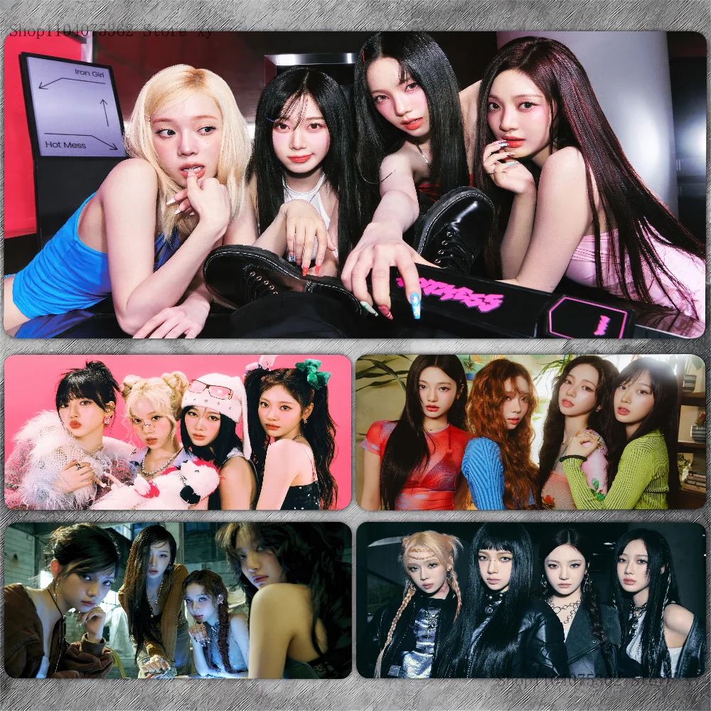 Kpop Korean Girl Group Aespa Mousepad Large Keyboard Desk Mat Gaming Mouse Pad LockEdge Non-slip Mat