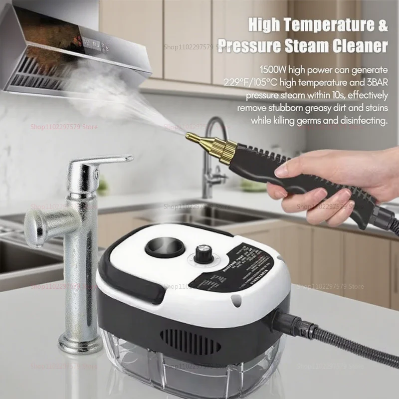 2025 Steam Cleaner High Temperature Disinfection Cleaning Tool for Kitchen Bathroom Car Air Conditioner Range Hood Home Use 220V