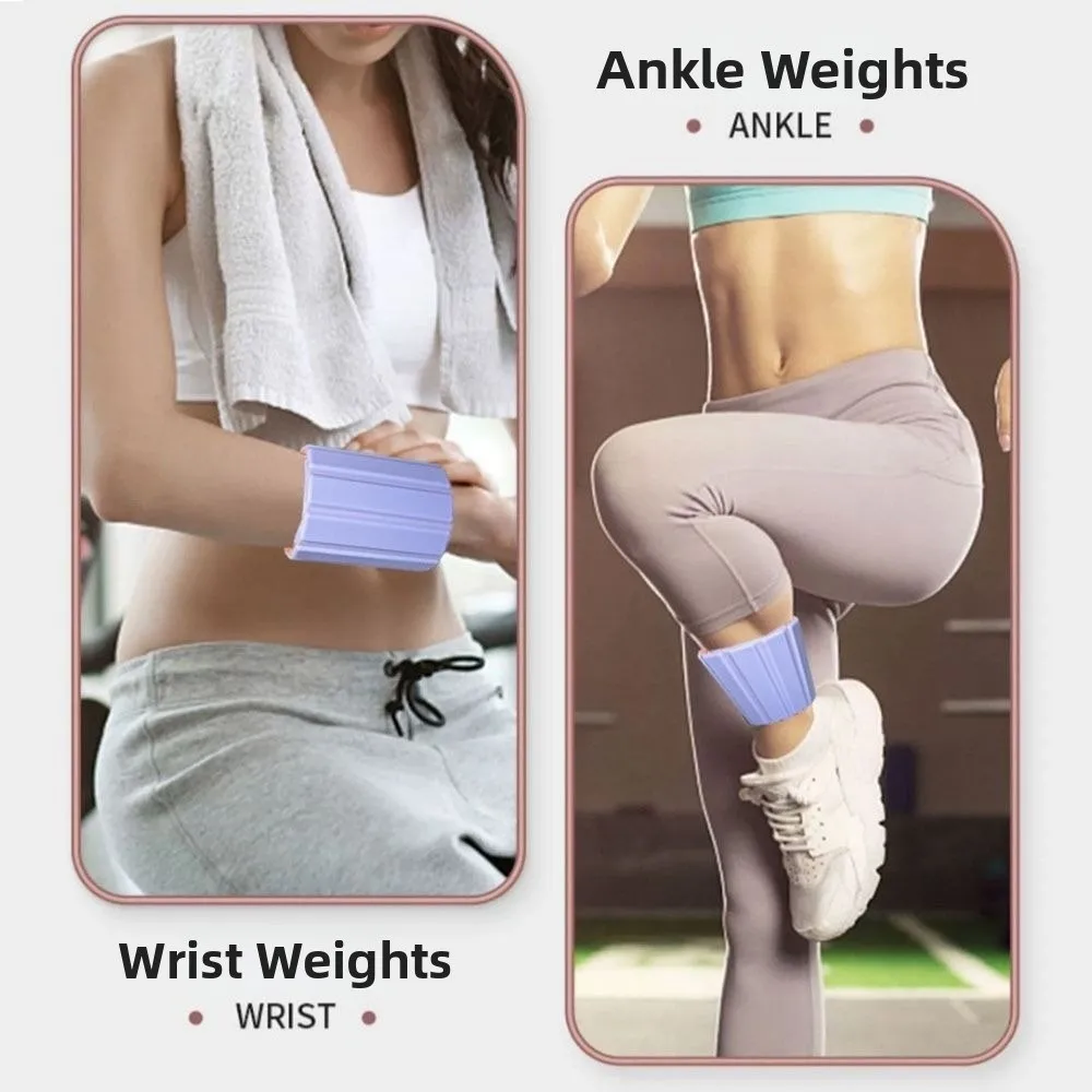 1Pair Wearable Wrist Weight Bracelet Adjustable Magnet Weighted Wrist Strap 500g Each Silicone Weight-bearing Fitness Equipment