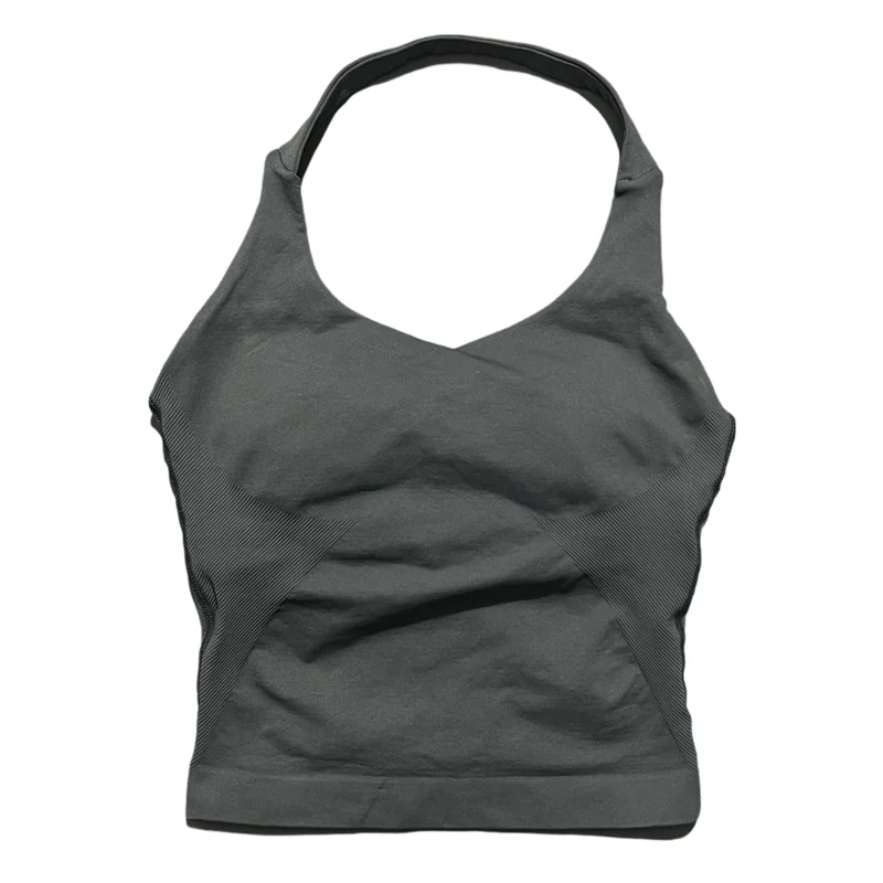 Gym Sport Top Dames Naadloze Yoga Tank Longline Strappy Top Open Rug Bh Sportkleding Gymkleding Hardlopen Workout Halter