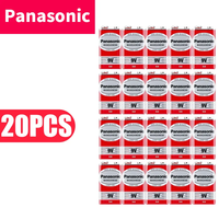 100% Original Panasonic 9V 6F22ND 6f22 Alkaline Battery for Alarm Wireless Microphone Mercury Free Long working life