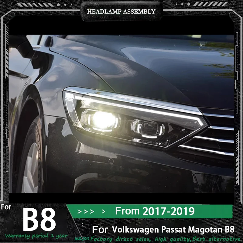 Car Headlight for VW Passat B8 Head Light 2017-2019 Passat B8 Headlights Volkswagen DRL Turn Signal Low High Beam Projector Lens