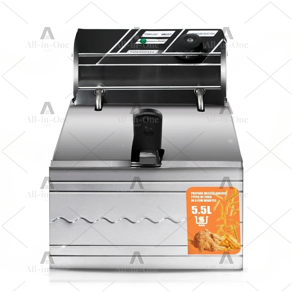 110V European Fryer Household Small Electric Fryer 5.5L Electric Fryer Commercial Fries