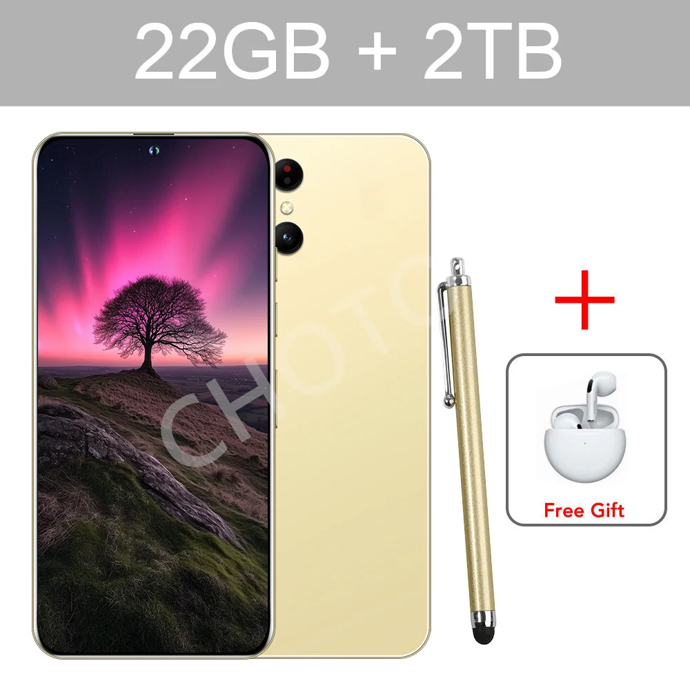Nieuwe S+ 24 Ultra Originele Mobiele Telefoons 7,3 inch HD Scherm Smartphone 7800mAh 4G 5G Dual Sim Mobiele Telefoons Android 14 Mobiele Telefoon - afbeelding 1