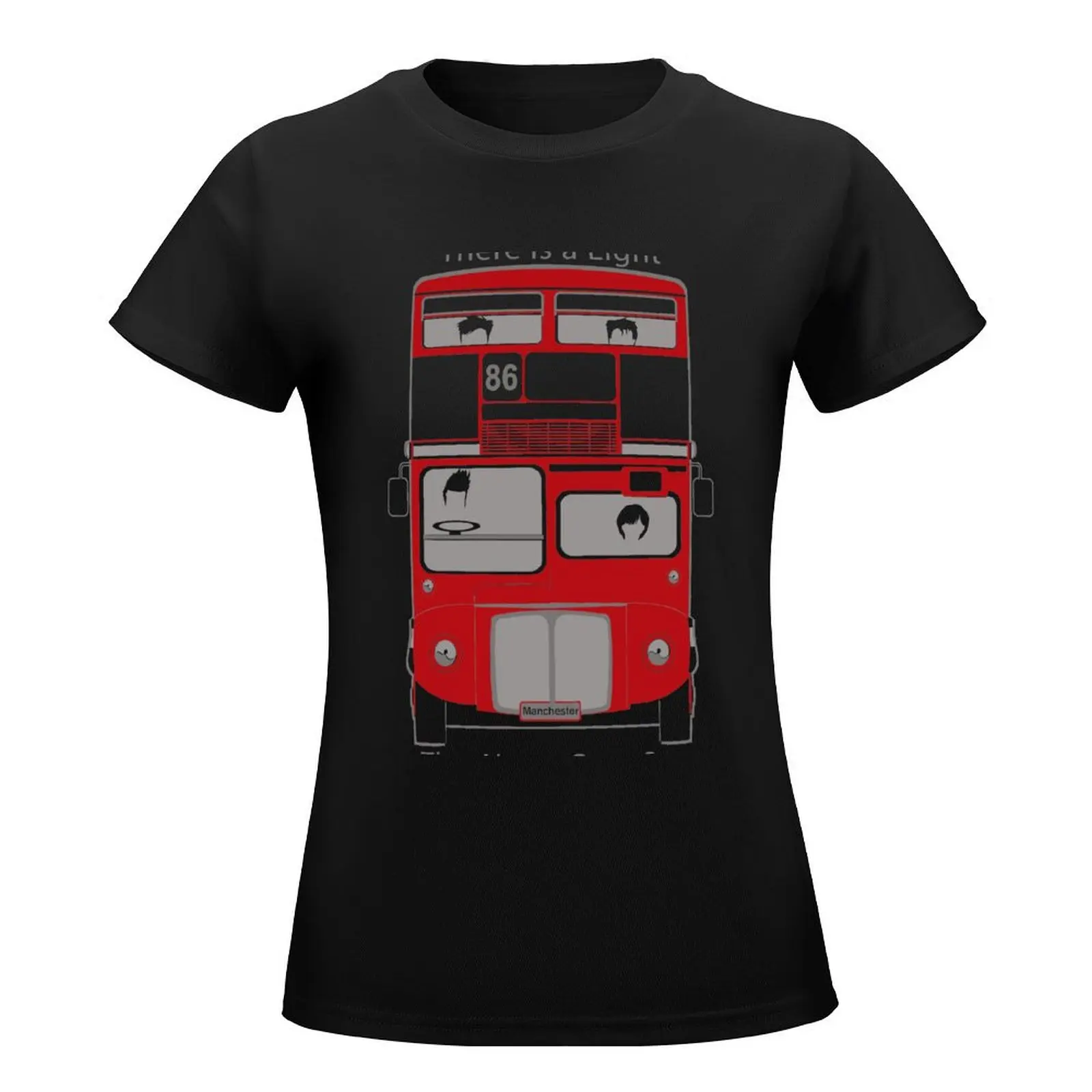 There is a Light Bus T-Shirt tops plus size tops Women's clothing