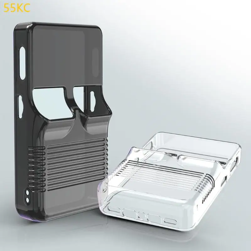 Penutup TPU Transparan 55kc Meningkatkan Case Guard Shockproof Guard untuk Perangkat Gaming R36S