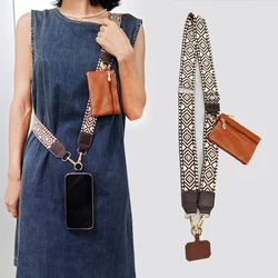 Adjustable Crossbody Mobile Phone Lanyard Strap Anti-lost Cell Phone Case Pendant With Zippered Wallet Card Gasket Coin Purse