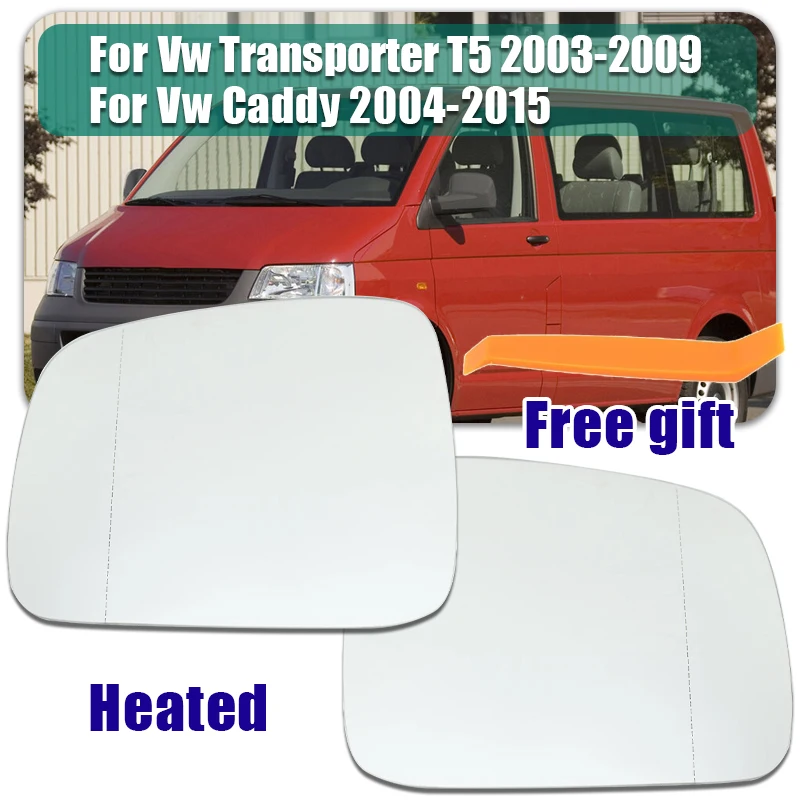 

Стеклянные линзы зеркала заднего вида для Vw Transporter T5 2003 2004 2005 2006-2009, Caddy 2004-2015, автомобильные аксессуары с подогревом бокового зеркала