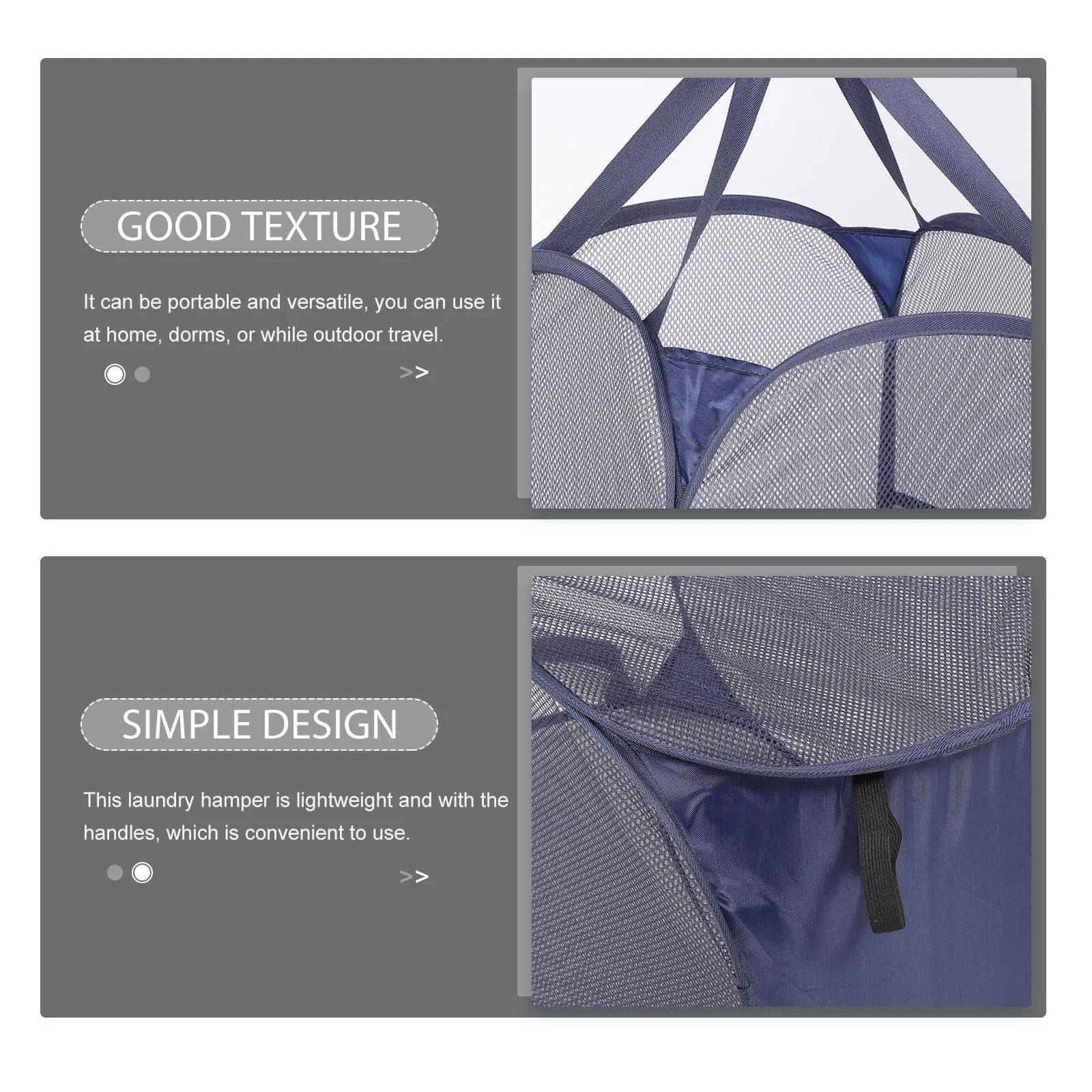 

Large Capacity Foldable Laundry Hamper Polyester Steel Frame Clothes Storage Basket For Home Bedroom Dorm Outdoor