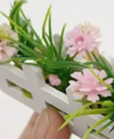 1/12 مقياس دمية زهرة بوعاء النبات حديقة صغيرة الديكور المشهد الصغير زخرفة لبيوت الدمى #1