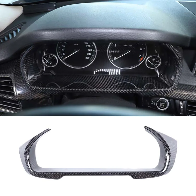 Real Carbon fiber For BMW X5 F15 2014-2018 Car Instrument Panel Display Decorative Frame Sticker Car Interior Accessories