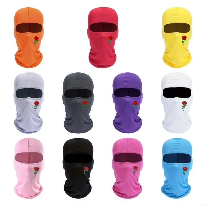 Practical Sun Protective Balaclava Hat With Floral Print Outdoor Activities Essential 6XDA