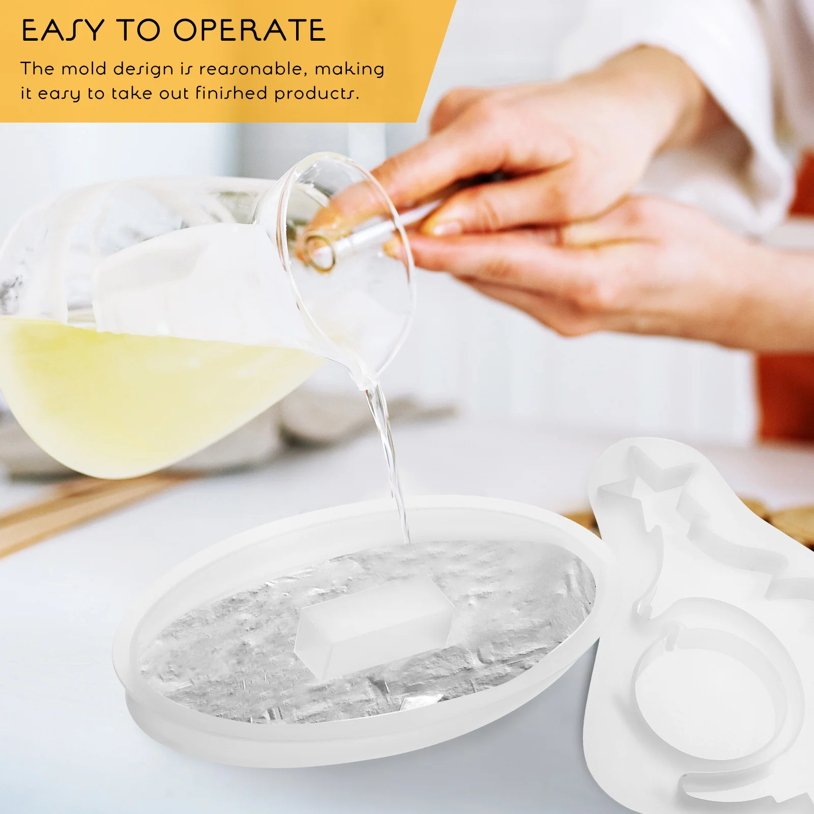 

1 set 1 Set Large Silicone Christmas Tree Mold Heart Shape For Diy Epoxy Crafts Decorations Photo Frame Holiday Ornament Home