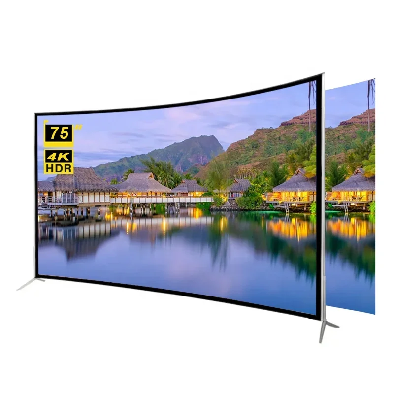 

STLF Advanced Advanced Customization STLF ZJW 4K HD Eye protection Large Screen Curved Screen TV 75 Inch Android Smart TV Home T