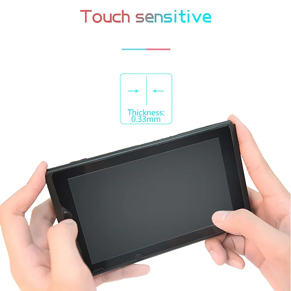 Protetor de tela de vidro temperado compatível switch lite/switch oled película protetora dura para switch game console 1/2 peças
