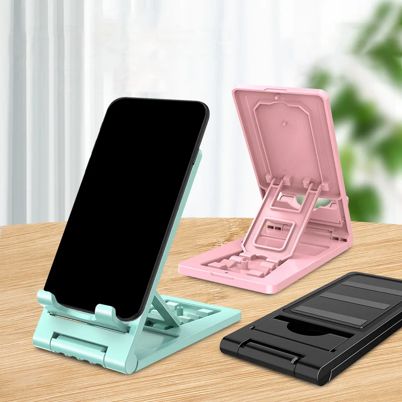 1pc Cell Phone Stand Angle Adjustable Cell Phone Holder With Silicon Pad Foldable Mobile Phone Tablet Stand