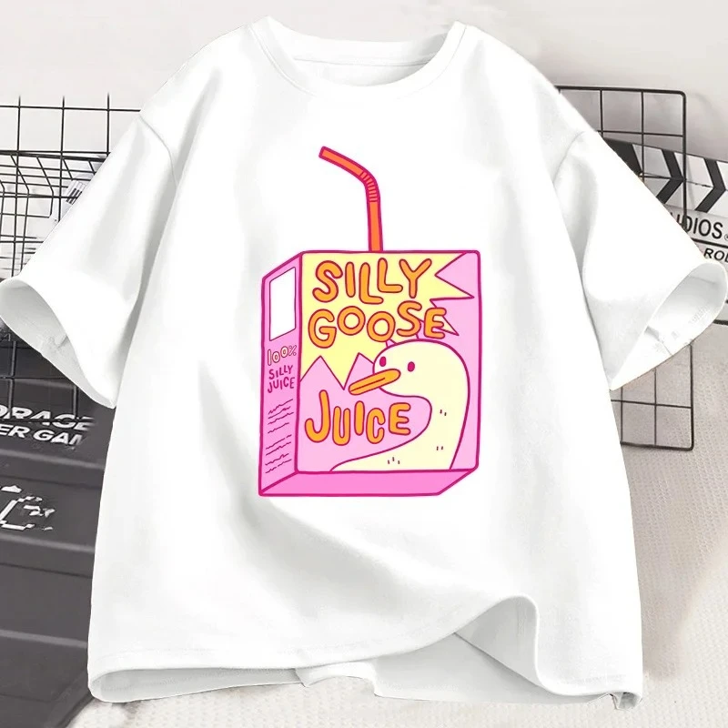 Silly Goose Juice Classic T-Shirt  Women T Shirts Clothes Short Sleeve Crew Neck Tee Shirt Summer Top Graphic T Shirts Vintage