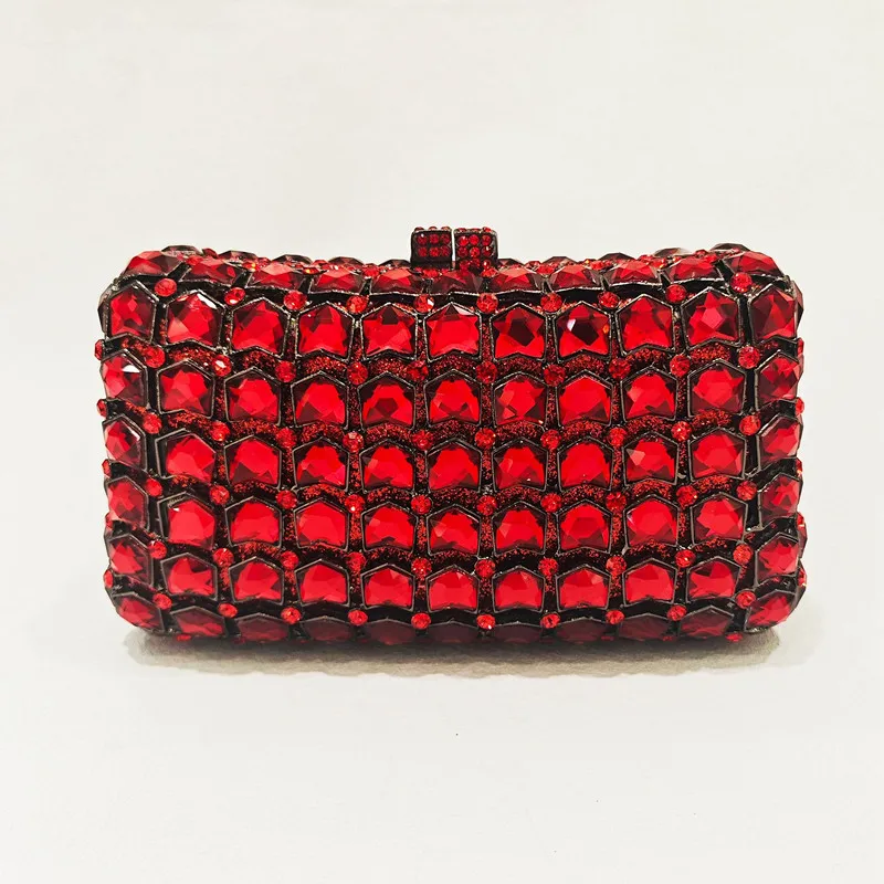 골드 유리 이브닝 클러치 지갑 여성 다이아몬드 가방 럭셔리 라인 석 웨딩 지갑 가방 신부 크리스탈 클러치 공식 핸드백