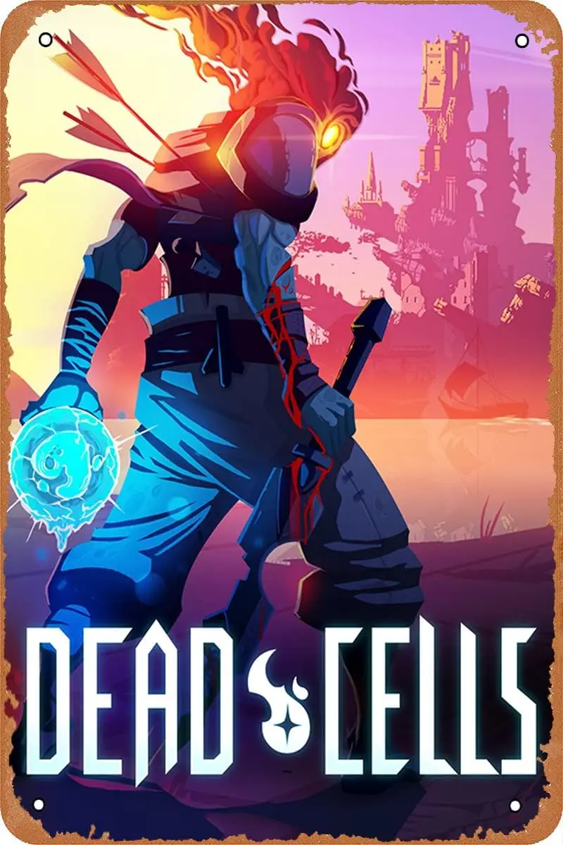 Dead Cells Poster,Video Game Tin Sign,Vintage Style Metal Sign 8x12 Inch