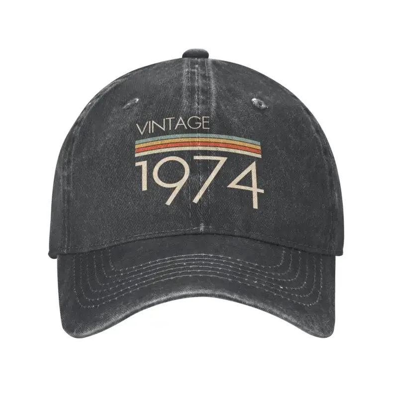 Classic Cotton Vintage Classic 1974 Birthday Gifts Baseball Cap Men Women Personalized Adjustable Adult Dad Hat Summer