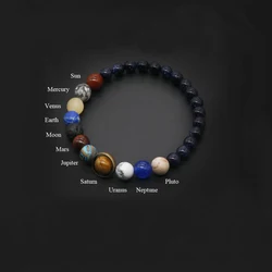 1 Pcs Hot Selling Cosmic Solar System Bracelet Eight Planets Couple Friend Sky Bracelet Jewelry Handmade Accessories Gifts