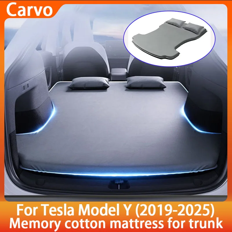 

Кемпинговый матрас для Tesla Model Y 19-25, портативный складной дорожный спальный матрас из пены с эффектом памяти, сумка для хранения и аксессуары для простыней