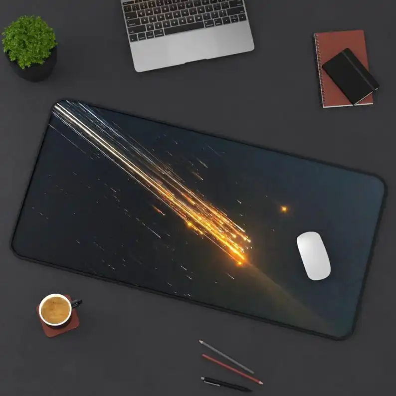 

Meteor Shower Theme Mousepad,modern Home Office Decoration Deskmat,non-slip Waterproof Keyboard Mouse Pad,gift for Friends